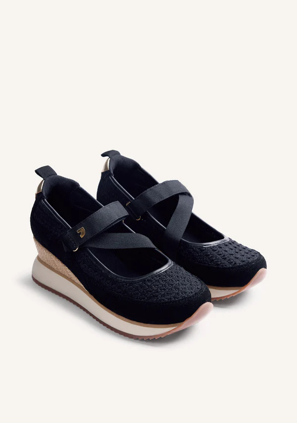 ZAPATILLAS ABIERTAS PIEL Y CROCHET CUÑA LIPA.Gioseppo - Imagen 2