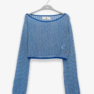 Blue Crop Sweater