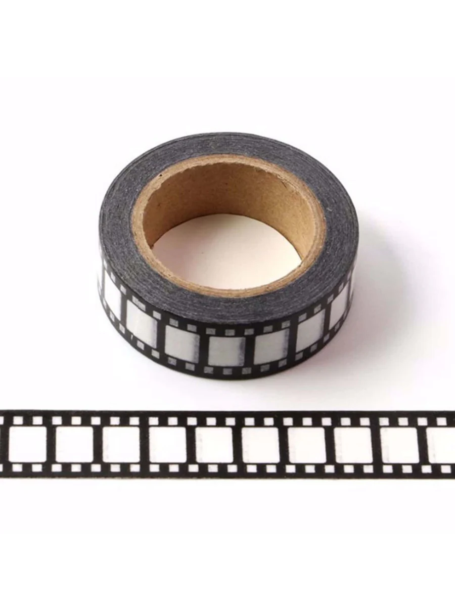 1 ROLLO DE WASHI TAPE TIPO ROLLO FOTOGRAFICO - Imagen 2