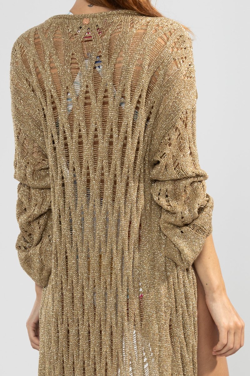 Lara Cardigan in Gold - Imagen 6