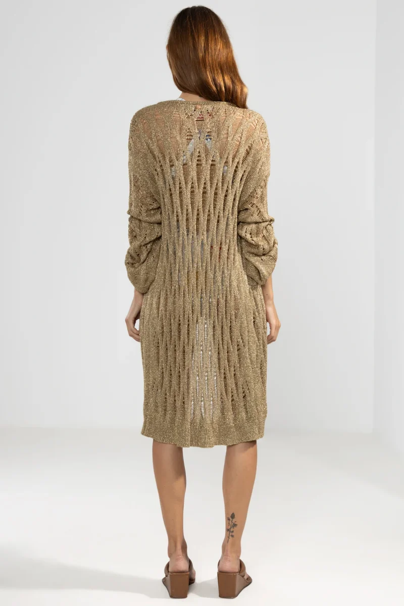 Lara Cardigan in Gold - Imagen 5
