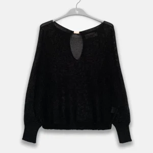 Lu Ring Lurex Sweater in Black